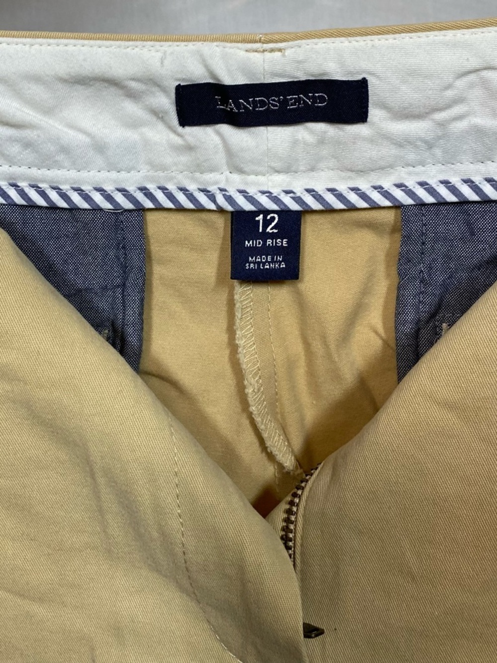 Lands' End Women's Khaki Bermuda Shorts - Tan - Picture 4 of 5